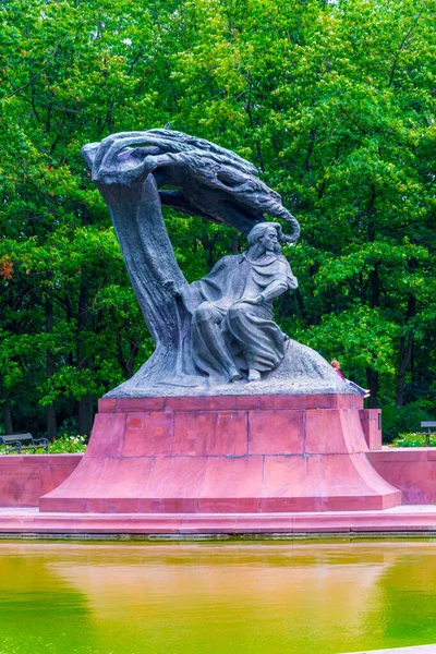 Bronze Statue Fryderyk Chopin Waclaw Szymanowski Royal Lazienki Park Lazienki — стокове фото