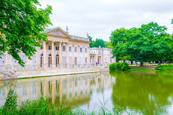 Palace Water Also Called Lazienki Palace Palace Isle Lazienki Royal — Stock Photo, Image