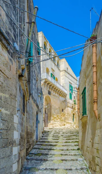 View Narrow Street Italian City Mater — 스톡 사진