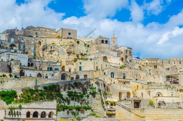 İtalyan şehri Matera 'nın çatı manzarası
