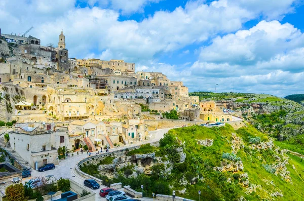 İtalyan şehri Matera 'nın çatı manzarası