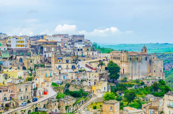 Άποψη Των Ταρατσών Της Ιταλικής Πόλης Matera — Φωτογραφία Αρχείου