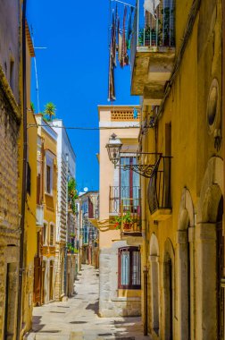 View of a narrow street in the Italian city Andri