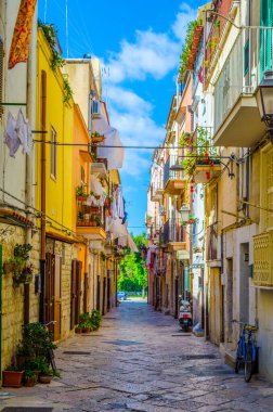 View of a narrow street in the Italian city barlett