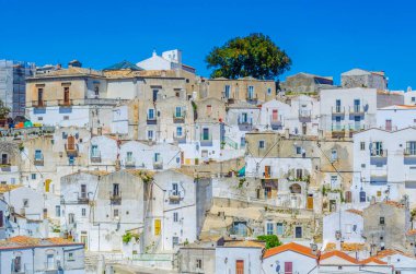 İtalyan kasabası Monte Santangelo 'nun hava manzarası