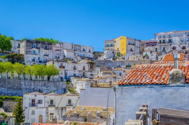 İtalyan kasabası Monte Santangelo 'nun hava manzarası