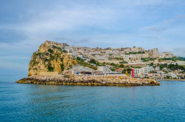 View of port of peschici in Italy