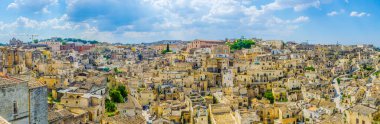 View of rooftops of the Italian city Matera
