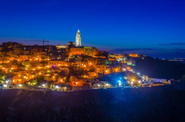 Night View of the Italian city Mater