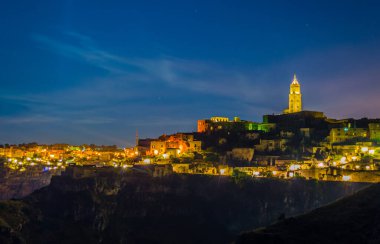 Night View of the Italian city Mater