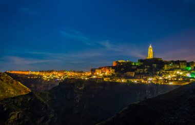 Night View of the Italian city Mater