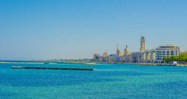 View of the Nazario Sauro waterfront dominated by pinacoteca Corrado Giaquinto in Bar
