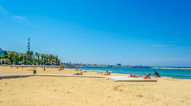 Bari, Ital 'da bir plaj manzarası