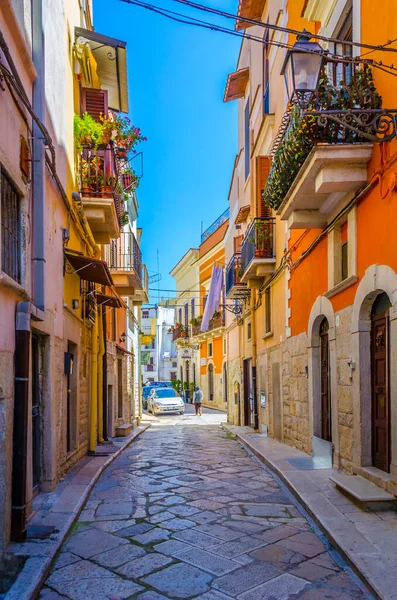 Zicht Een Smalle Straat Italiaanse Stad Andri — Stockfoto