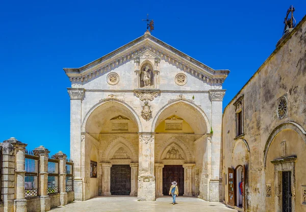 View Sanctuary San Michele Arcangelo Italian City Monte Santangel — Stockfoto