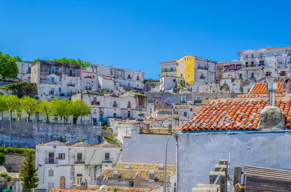 İtalyan kasabası Monte Santangelo 'nun hava manzarası