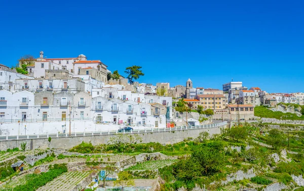 İtalyan kasabası Monte Santangelo 'nun hava manzarası