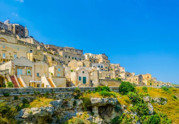 İtalyan şehri Matera 'nın çatı manzarası