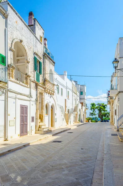 View White Narrow Street Italian City Cisternin — Foto de Stock