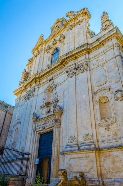 View Baroque Church Italian City Ostun — Stockfoto
