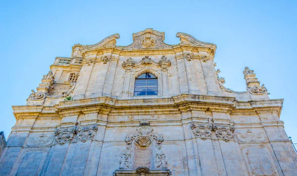 Uitzicht Een Barokke Kerk Italiaanse Stad Ostun — Stockfoto