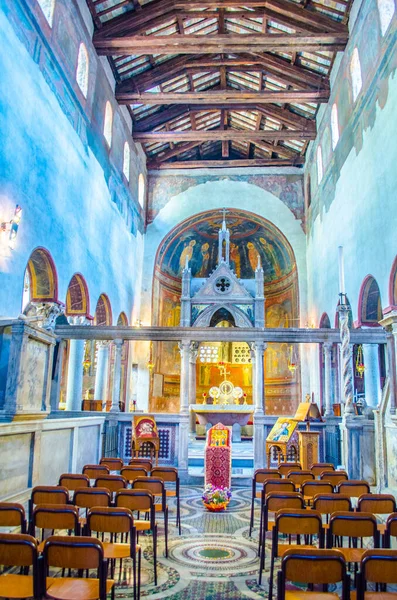 Altar Basílica Santa Maria Cosmedin Onde Está Localizado Bocca Della — Fotografia de Stock