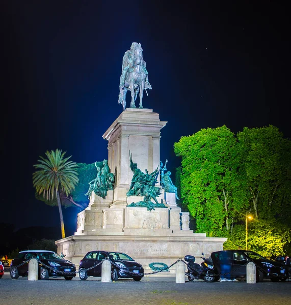 Statuto Garibaldi Gianicolo Roma — Foto Stock