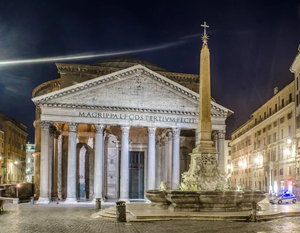 Night View Pantheon Rome — Fotografia de Stock