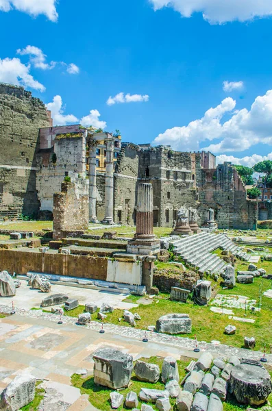 Part Trajan Forum Foro Traiano Showing Some Ruins Trajan Column — Stockfoto