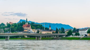 Salzburg, Avusturya 'da günbatımı