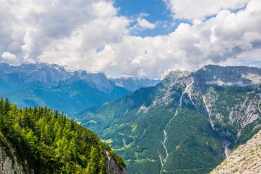 View of the Berchtesgaden alps from the Eisriesenwelt in Austria