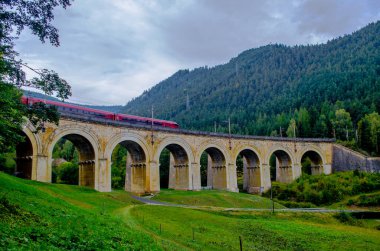detail of a viaduct of the semmeringbahn unesco world heritage railroad in austria