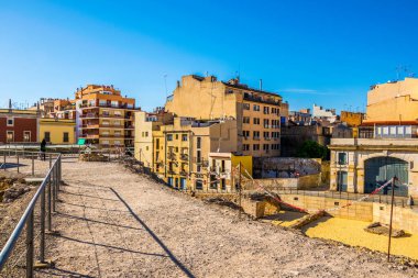 İspanyol şehri tarragona 'daki Roma sirkinin manzarası..