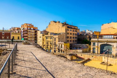 İspanyol şehri tarragona 'daki Roma sirkinin manzarası..