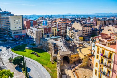 Aerial view of tarragona taken from the circo romano