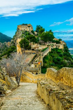 view of castle in xativa overlooking surrounding countryside