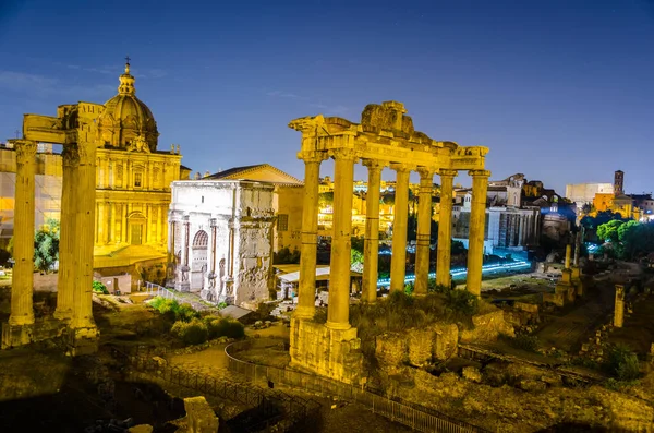 Roman Forum Important Monument Antiquity One Main Tourist Attractions Rome — стоковое фото