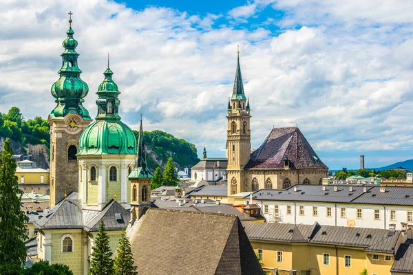 Aerial View Salzburg Franziskanerkirche Church Saint Peter Abbey — Stock Fotó