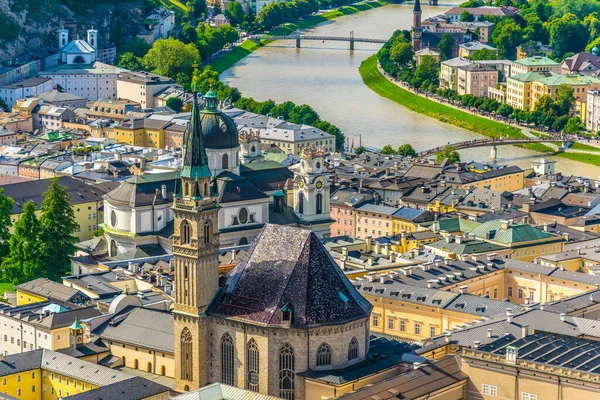 Aerial View Salzburg Franziskanerkirche Churc — Stockfoto