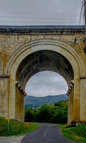Detail Viaduct Semmeringbahn Unesco World Heritage Railroad Austria — kuvapankkivalokuva