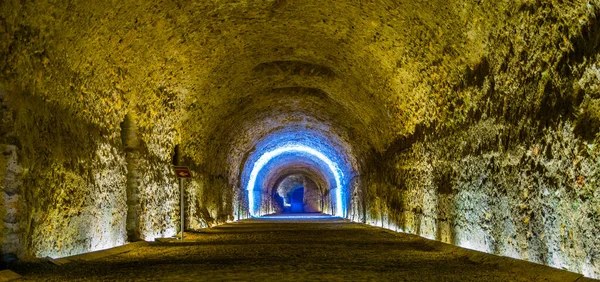 View Narrow Corridor Situated Circo Romano Spanish City Tarragona — Foto de Stock