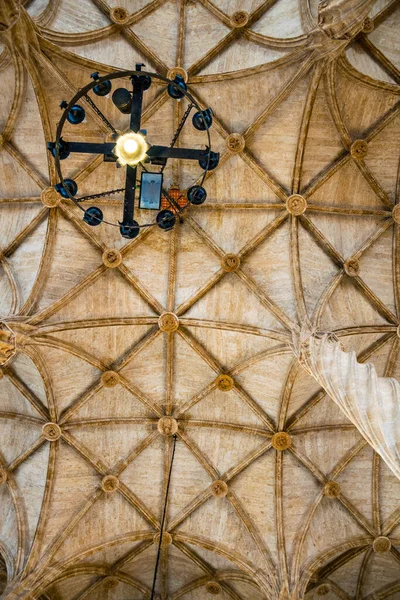 Ceiling View Old Silk Exchange Lonja Seda Valencia Spain Unesco — Stock Photo, Image