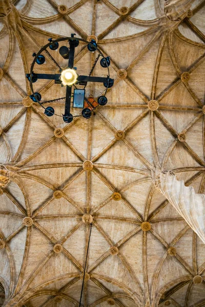 Eski İpek Borsası 'nın tavanı (Lonja de la Seda), Valencia, İspanya. UNESCO Dünya Mirası Alanı.