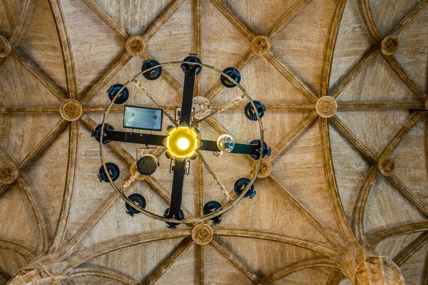 Eski İpek Borsası 'nın tavanı (Lonja de la Seda), Valencia, İspanya. UNESCO Dünya Mirası Alanı.