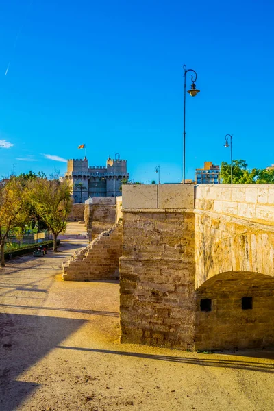 İspanyol Valencia 'daki Torres de Serrano Kapısı' nın detayları