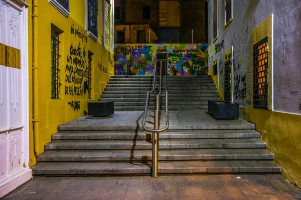 View Narrow Street Short Stairway Historical Center Spanish City Alicante — 스톡 사진