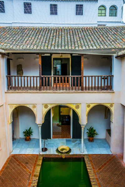 Pohled Dvůr Casa Zafra Španělském Městě Granada — Stock fotografie