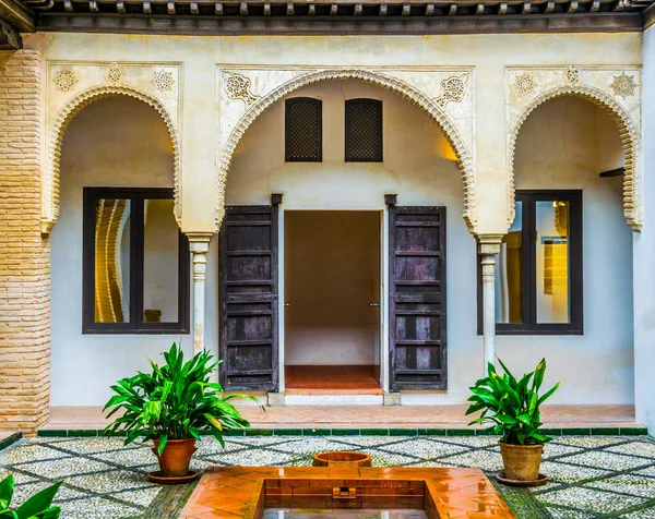 View Courtyard Casa Morisca Horno Oro Spanish City Granada — Stockfoto