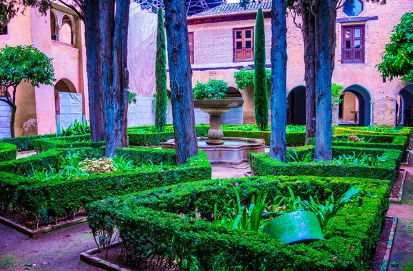 Zahrady Alhambra Granadě Španělsko — Stock fotografie