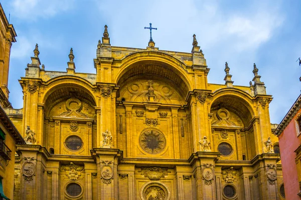 Granada Cathedral Kathedraal Van Incarnatie Gevel Spanje — Stockfoto